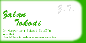 zalan tokodi business card